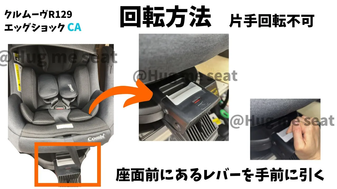 クルムーヴR129CAの回転方法
