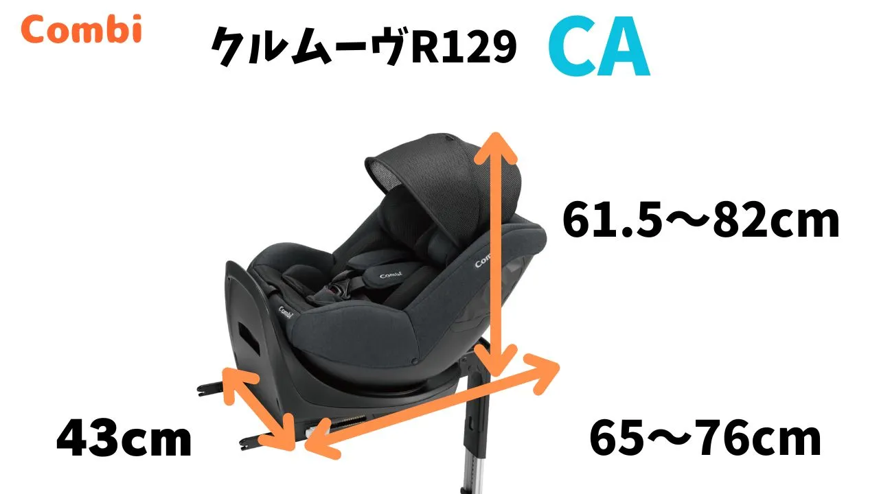 クルムーヴR129エッグショックCAのサイズ