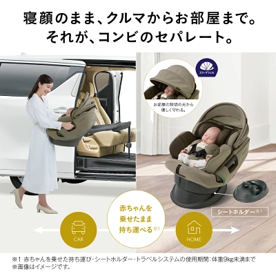 THE S premiumVAのセパレート構造で子どもを落ち運び可能