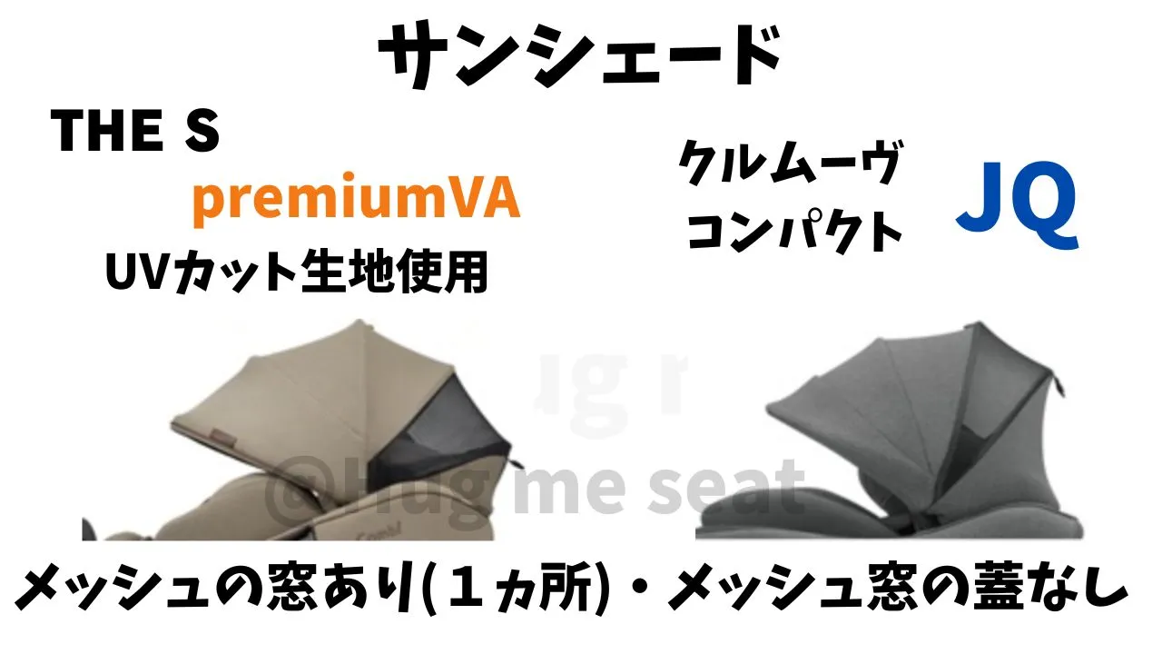 THE S premiumVAとクルムーヴコンパクトJQのサンシェード