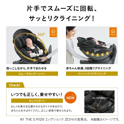 THESのpremiumVAとTHE S ZC-720のリクライニング調節