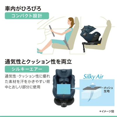 アップリカの通気性シルキーエアー