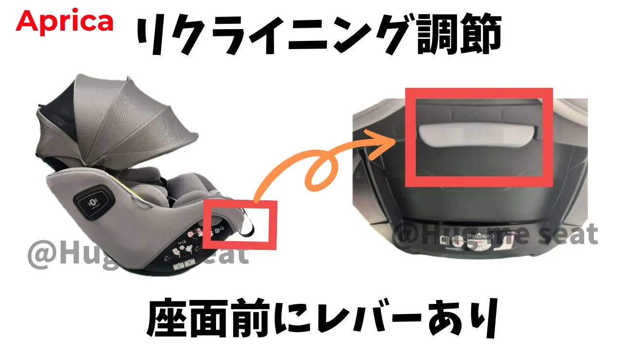 アップリカのリクライニング調節機能