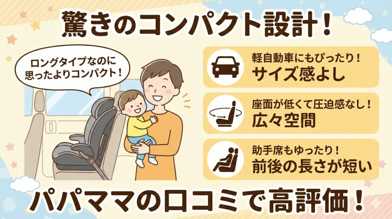 クルムーヴロングEAはコンパクト設計