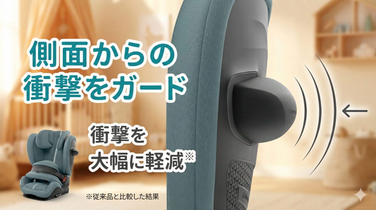 サイベックスパラスG2は衝撃力を20%軽減。