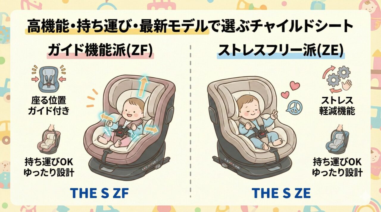 子どもを乗せて持ち運びたい人はTHE S ZF・THE S ZE