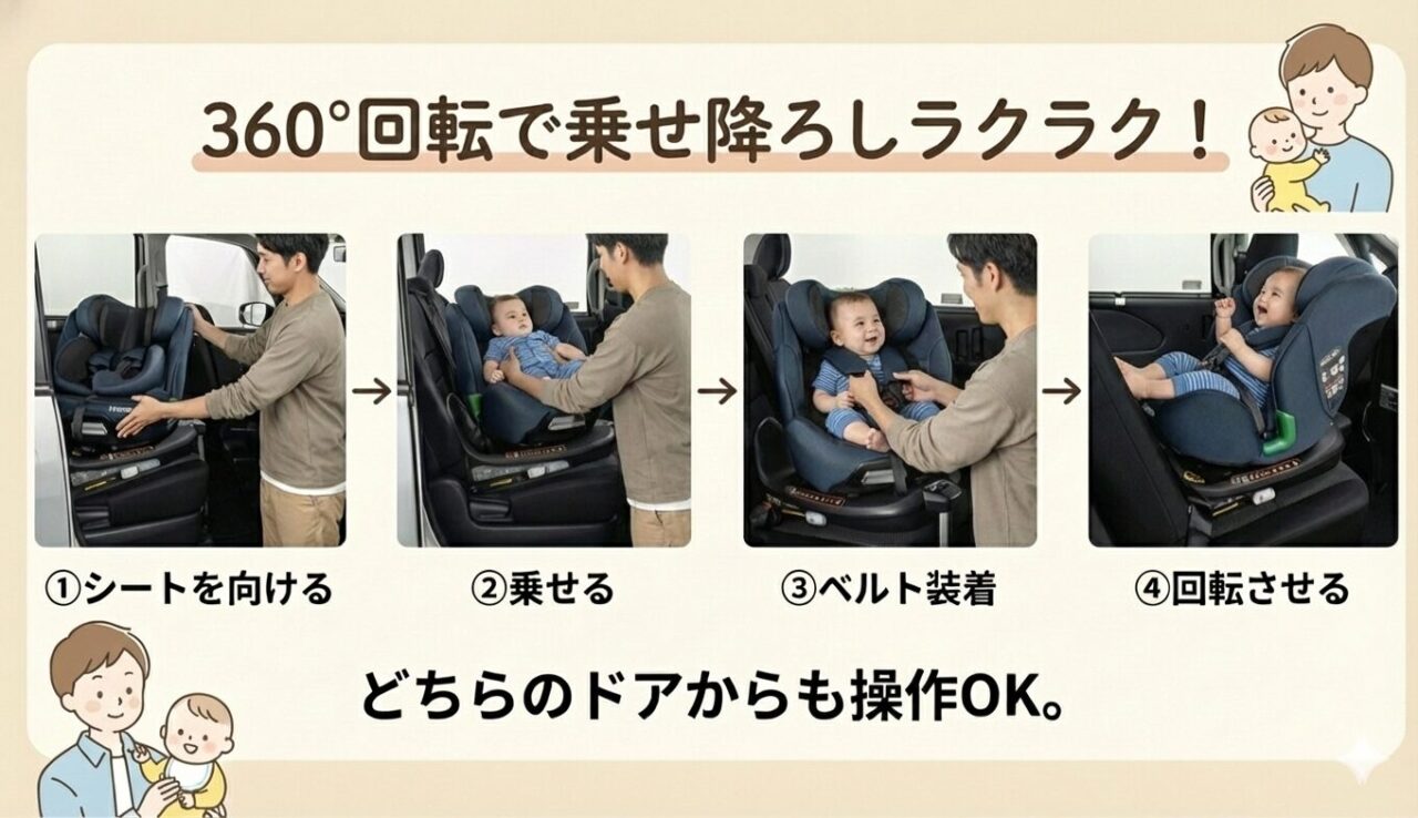 ネビオ・ターンピットFの回転方法