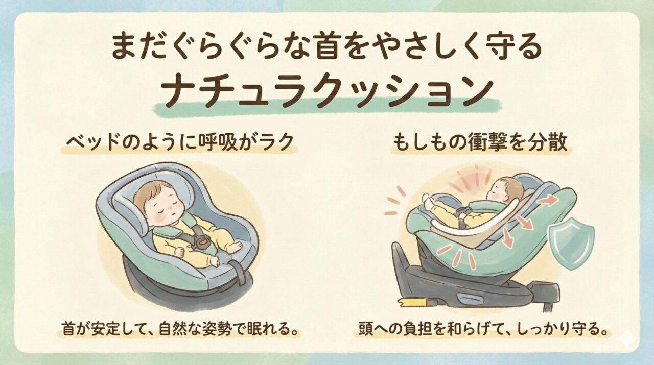 クルリラエックスプラスのナチュラルクッション
