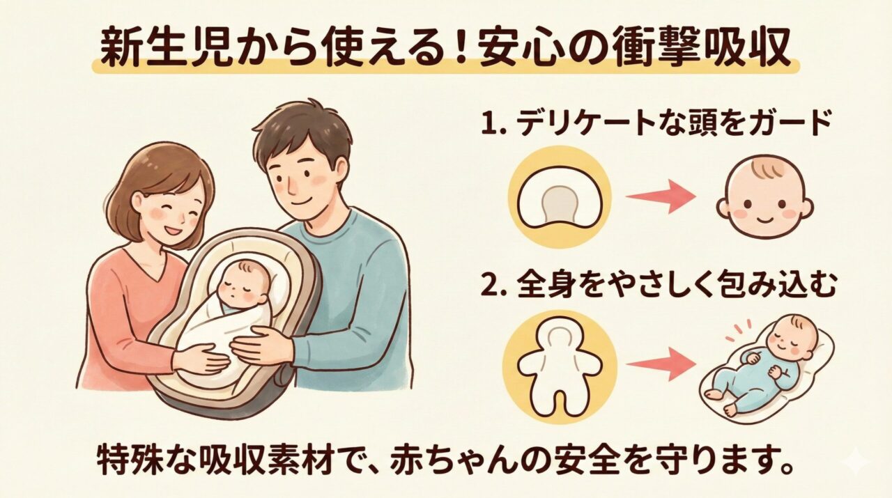 エッグショックで衝撃から頭を守る