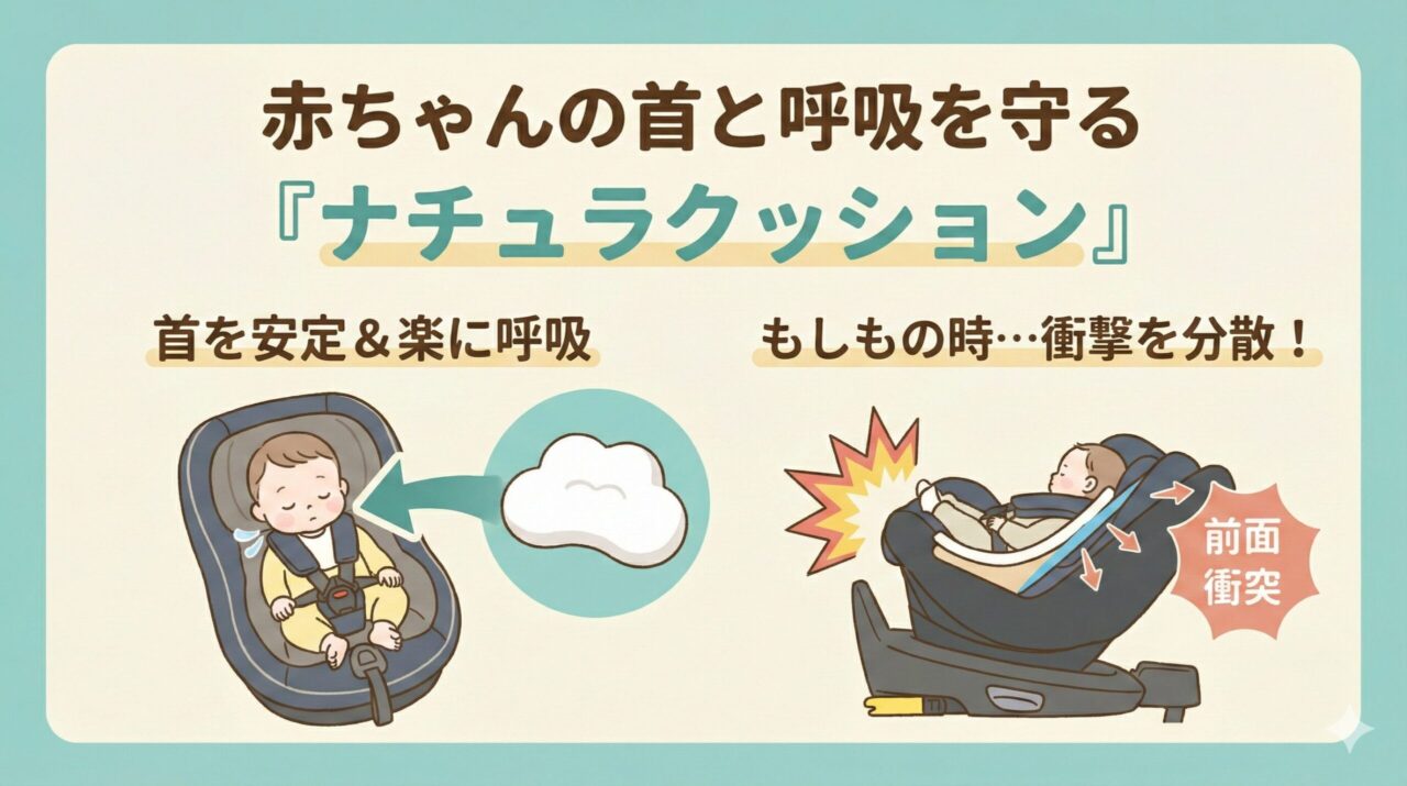 アップリカクルリラエックスプラスのナチュラルクッション