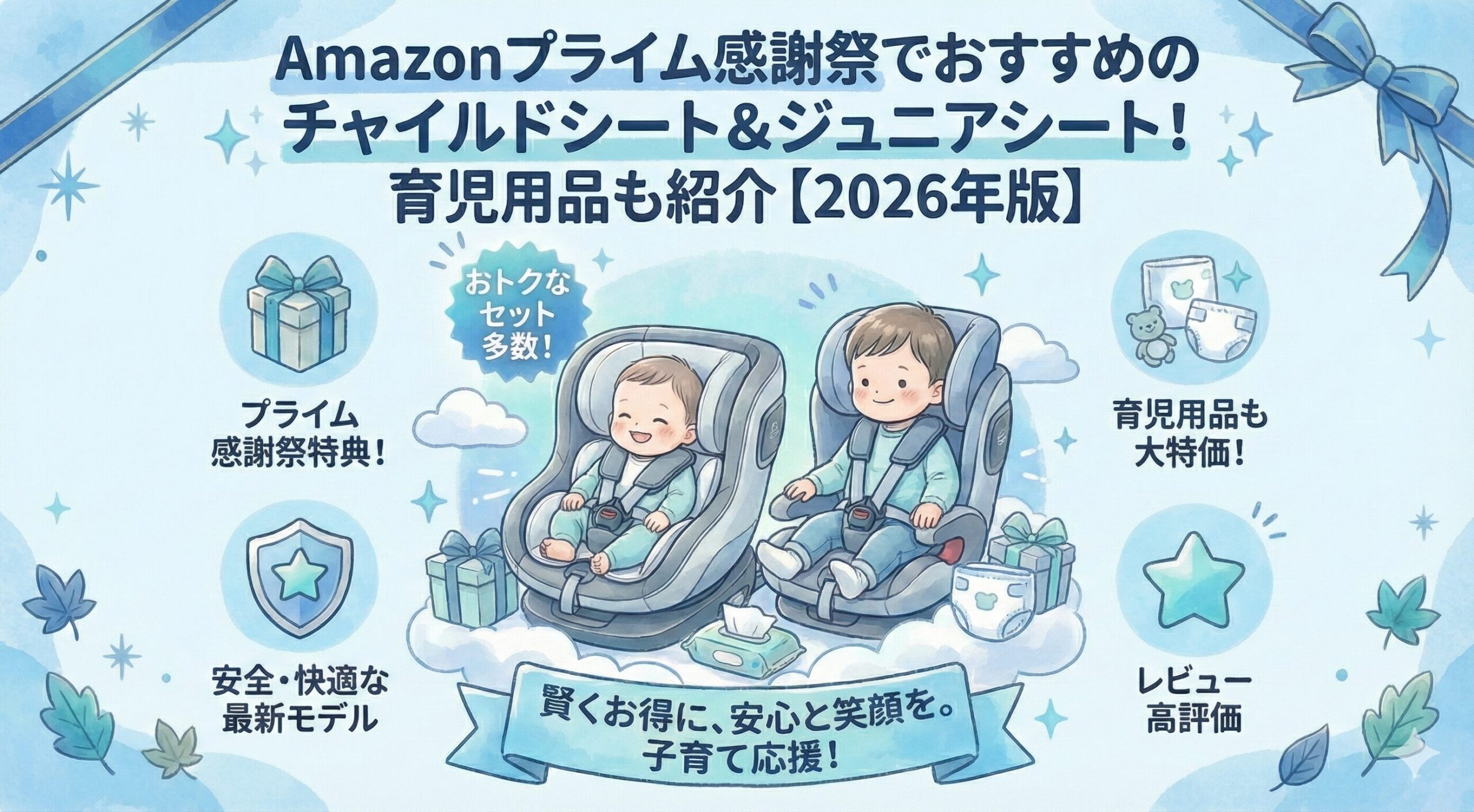 Amazonプライム感謝祭でおすすめのチャイルドシート&ジュニアシート!育児用品も紹介【2026年版】