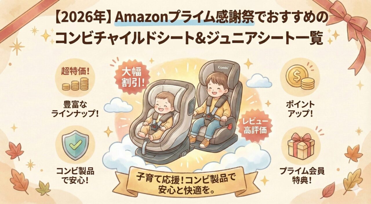 【2026年】Amazonプライム感謝祭おすすめのコンビのチャイルドシートとジュニアシート一覧のまとめ
