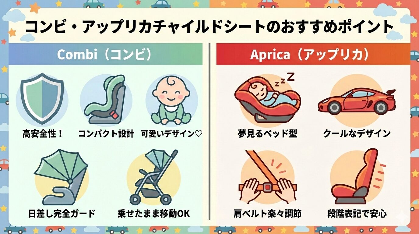 コンビとアップリカのおすすめポイント