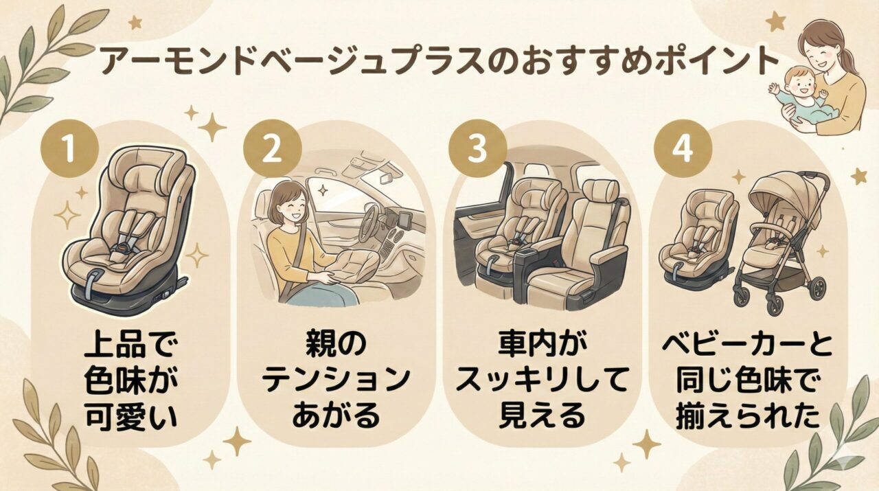 サイベックスパラスG2のアーモンドベージュプラスおすすめポイント