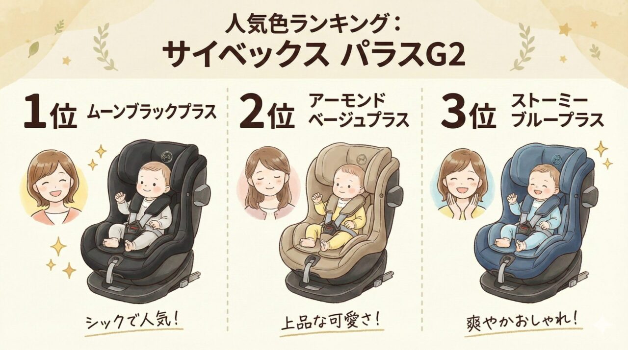 サイベックスパラスG2の人気色ランキングの上位3位