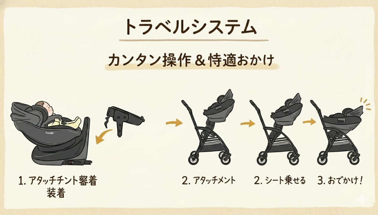 THE S ZFとTHE S ZEのベビーカーとしても使える機能