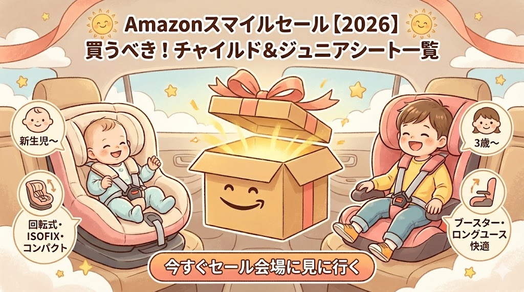 Amazonスマイルセールで買うべきチャイルドシートとジュニアシート一覧【2026年】
