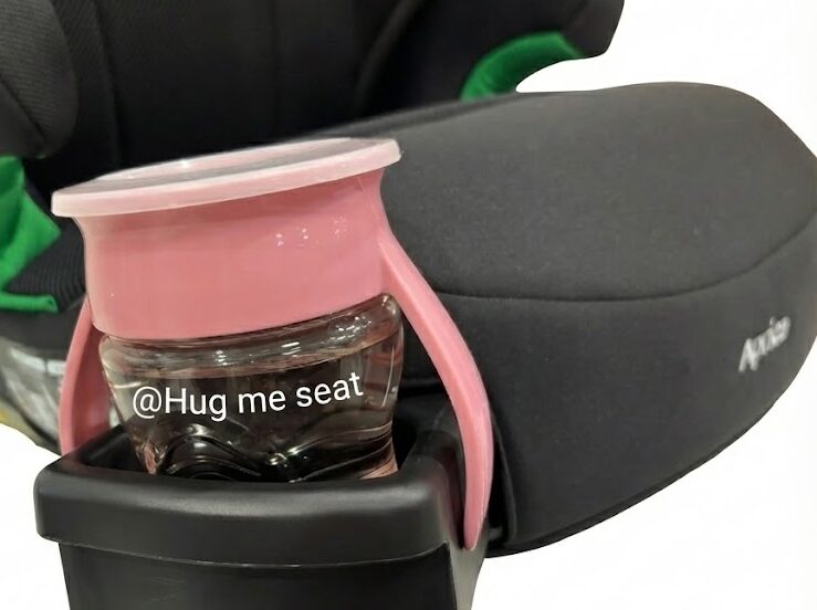 【実物】アップリカのライドクルーISOFIX ABのカップフォルダーのサイズ感。WOWカップで確認。