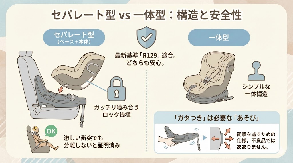 安全性は大丈夫?セパレート型と一体型の構造の違い