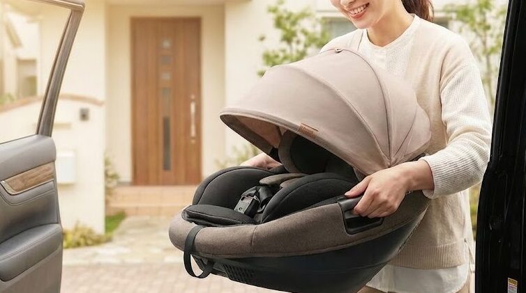 コンビZC690は持ち運びやすいように持ち手がある(他メーカーとの大きな差)