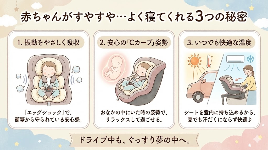 コンビのZC690は子どもがよく寝てくれる