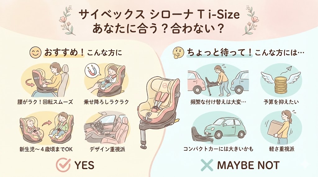 サイベックス シローナT i-Sizeがおすすめな人・おすすめじゃない人