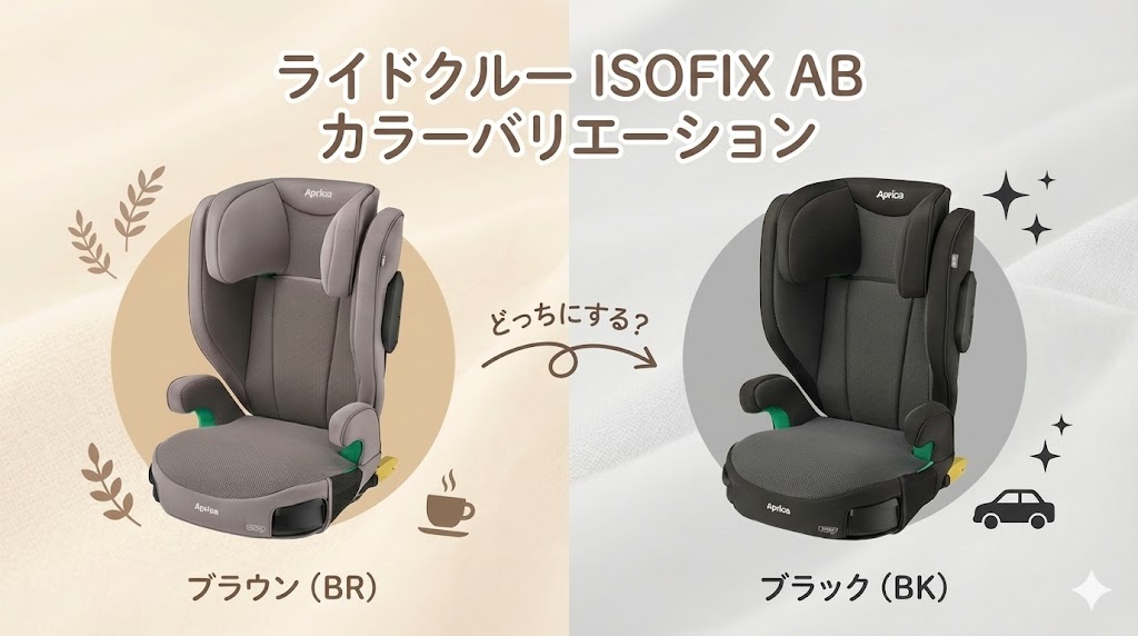 アップリカのライドクルーISOFIXABのカラー展開