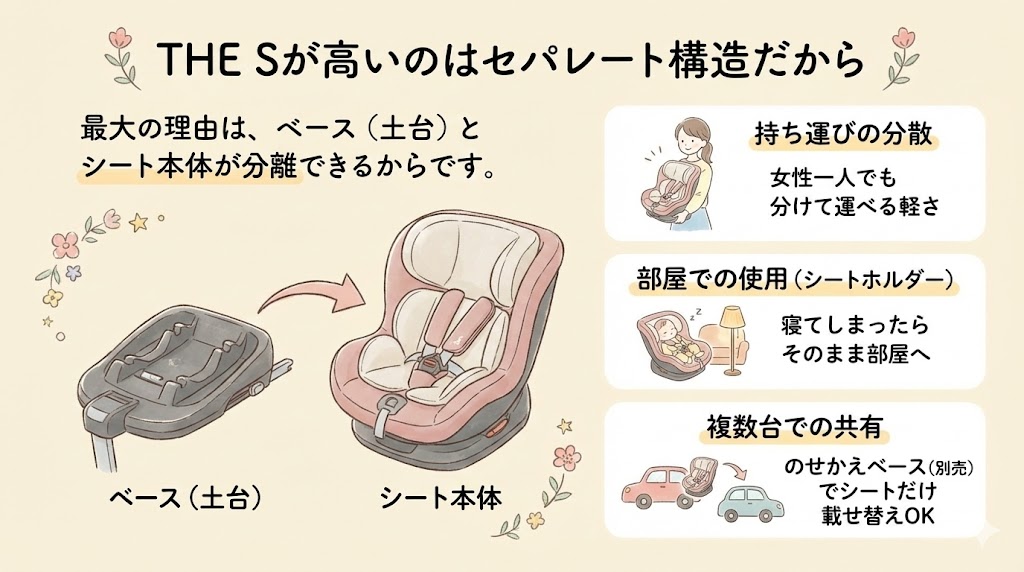 THE Sのセパレート構造のメリット