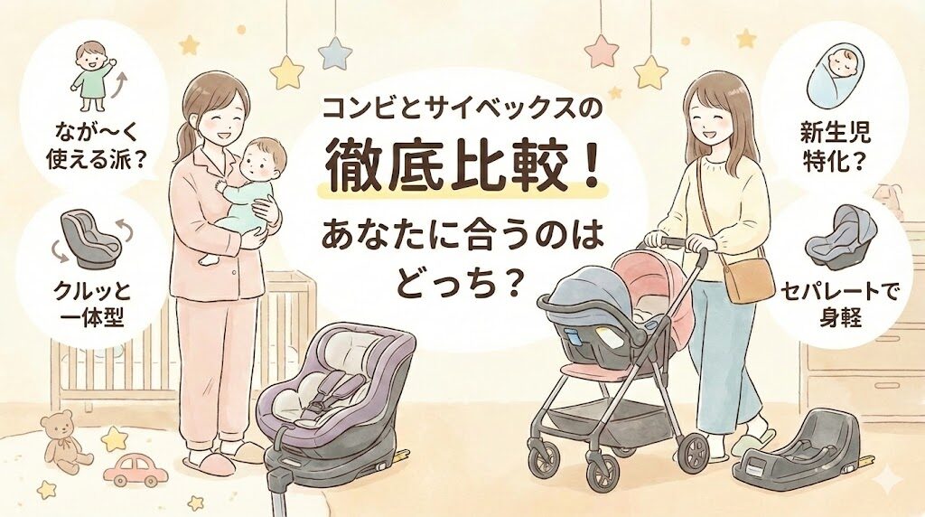 コンビとサイベックスの人気モデルを徹底比較!あなたに合うのはどっち?