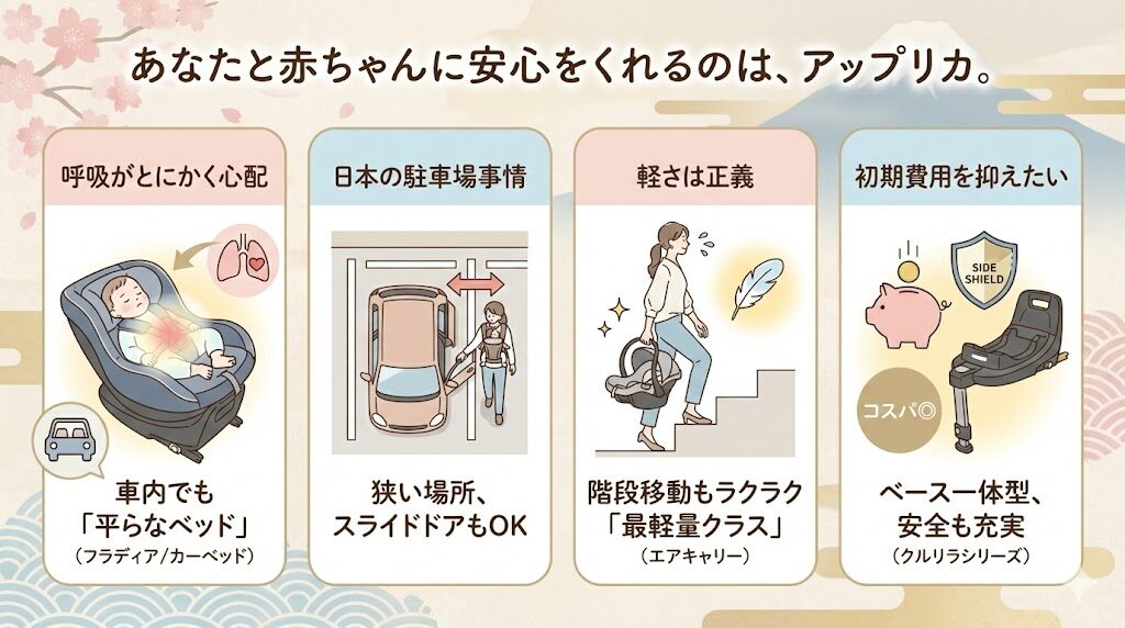 アップリカのチャイルドシートがおすすめな人