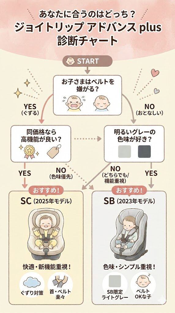 ジョイトリップアドバンス plus SCとジョイトリップ アドバンス plus SBの診断チャート