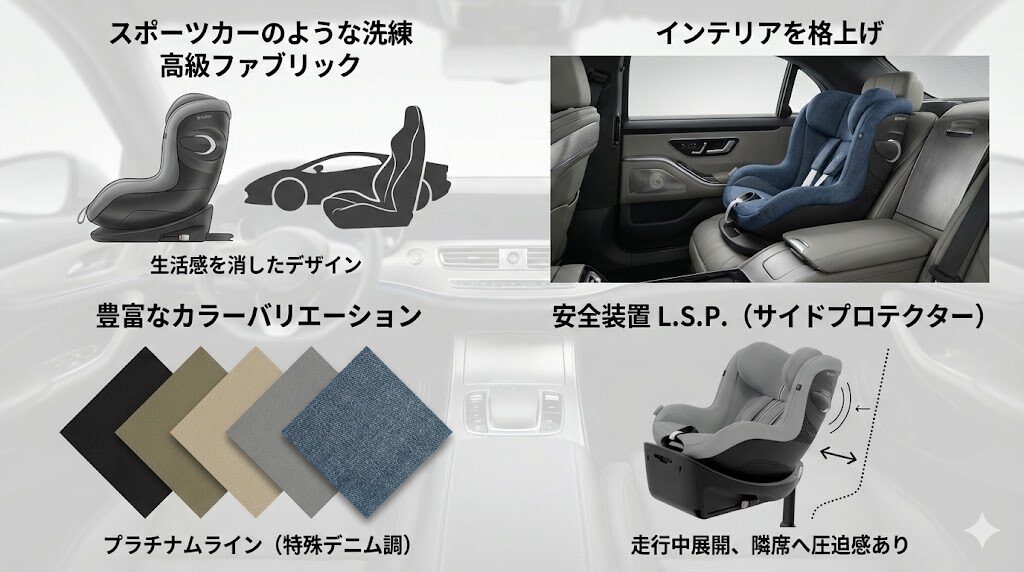 サイベックスのチャイルドシートのデザインの特徴
