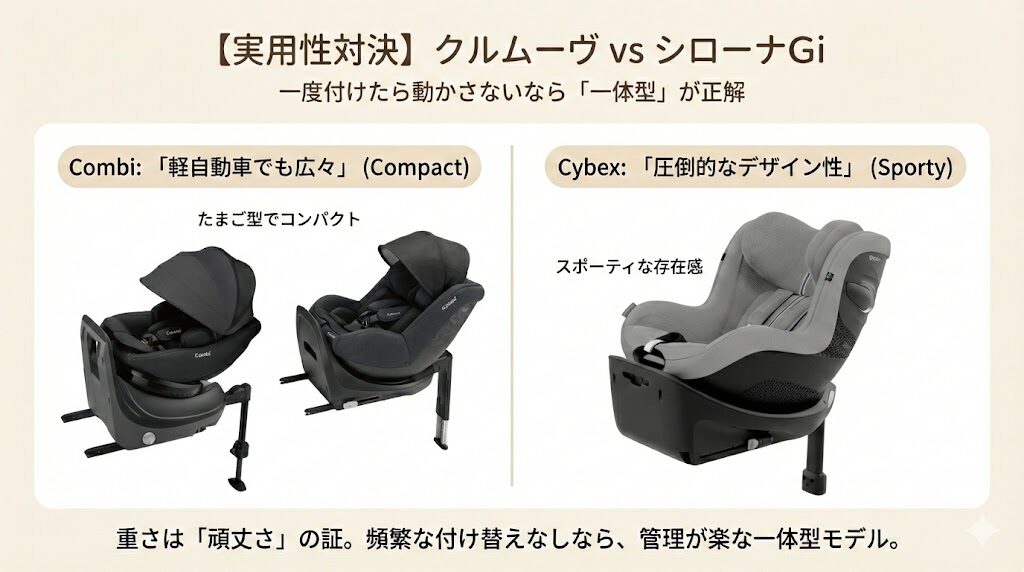 一体型・コンパクト対決 (クルムーヴ対シローナGi)