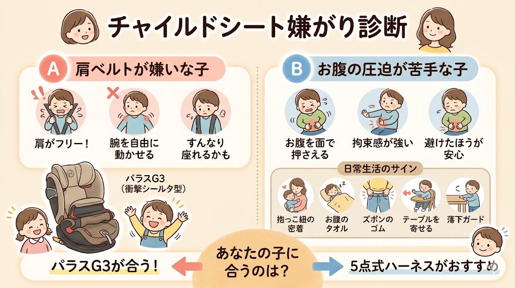 チャイルドシート嫌がり診断
