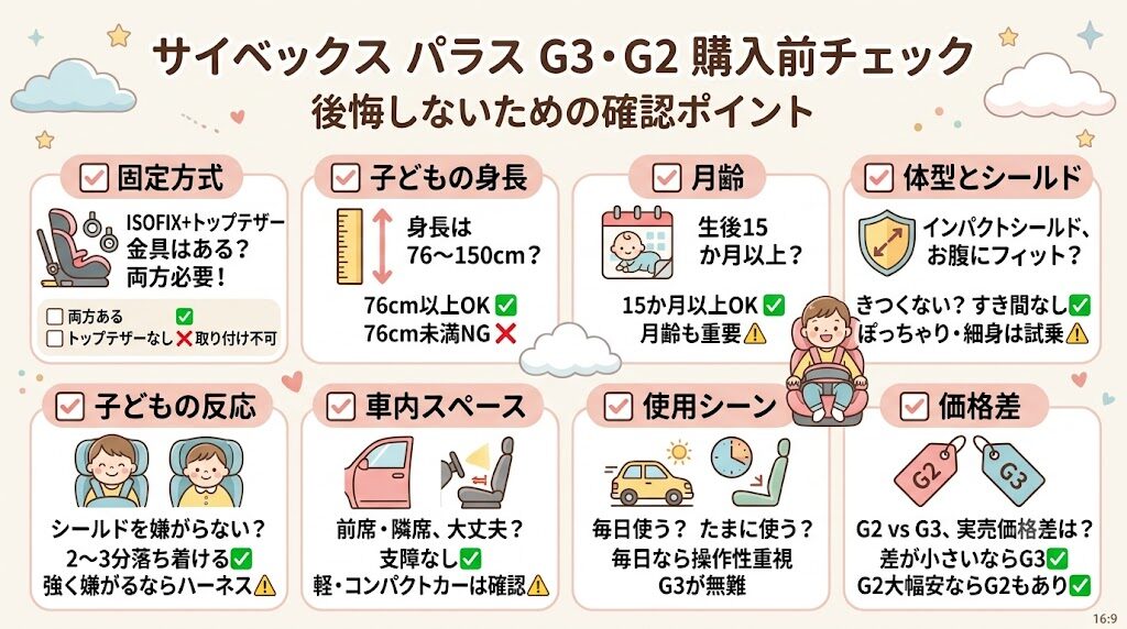 サイベックスパラスG3・G2購入前チェック｜後悔しないための確認ポイント
