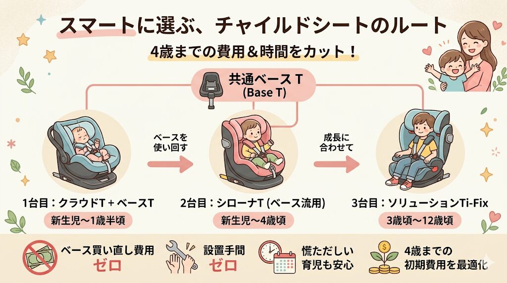 【ベース使い回しルート】共通ベースTを利用して無駄な出費をカット