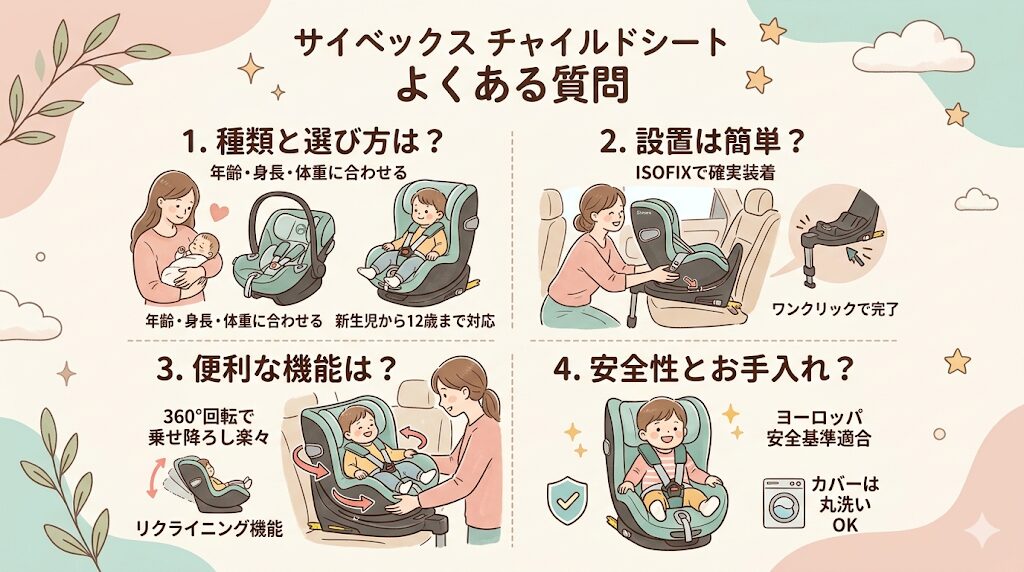 サイベックスのチャイルドシートに関するよくある質問