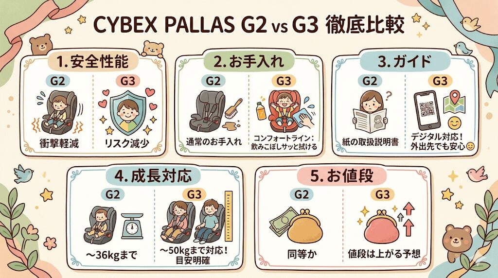 サイベックスパラスG3とパラスG2の違い4つ