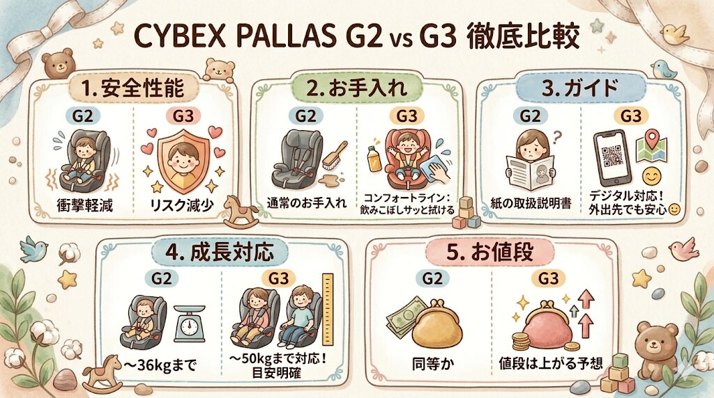サイベックスパラスG2とパラスG3の違い
