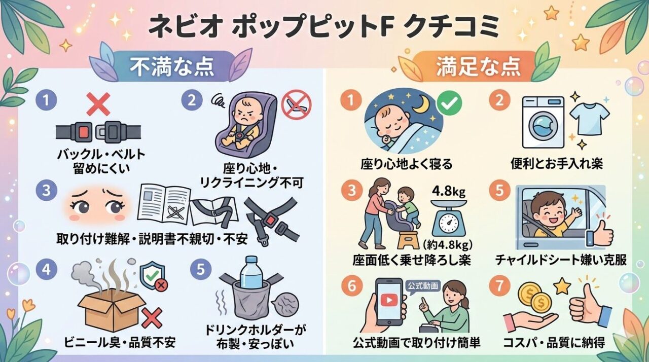 口コミまとめ :ネビオのポップピットFのいい口コミ・悪い口コミ