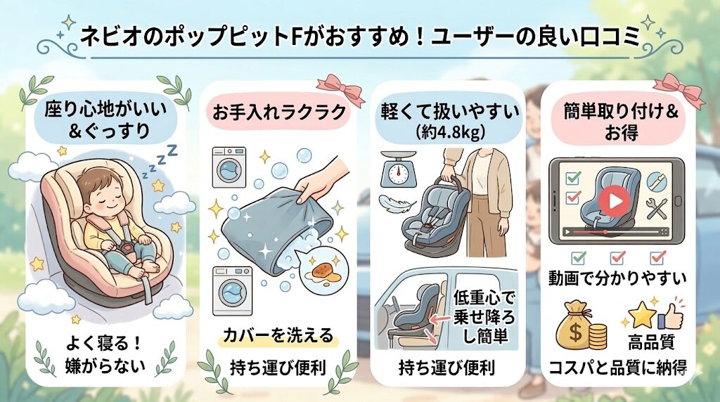 ネビオのポップピットFの良い口コミ7つ