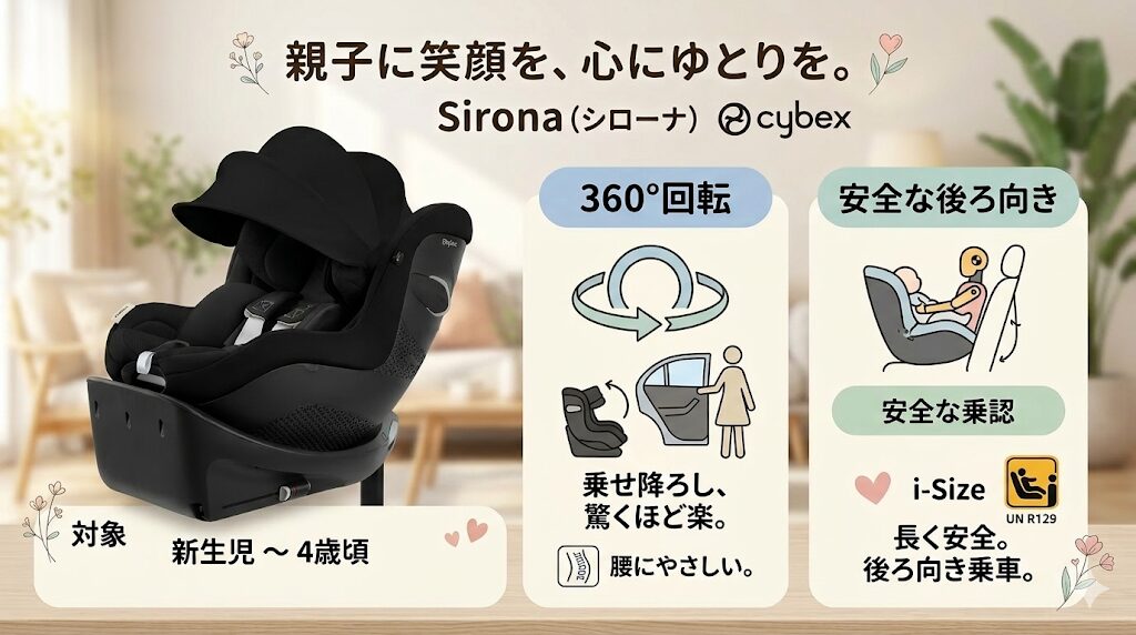 チャイルドシート「シローナ」:新生児〜4歳頃