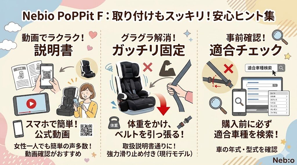 ネビオのポップピットFの悪い口コミ|取り付けかた解説動画を見るのがベスト