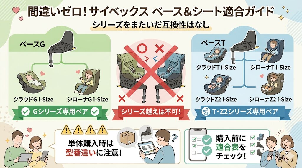 シリーズ間の互換性はなし(間違えての購入に注意)