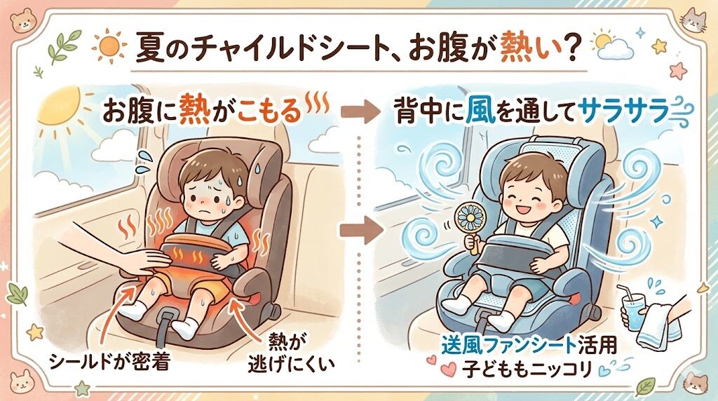 サイベックスパラスG3の悪い口コミ：夏場はお腹に熱がこもりやすい