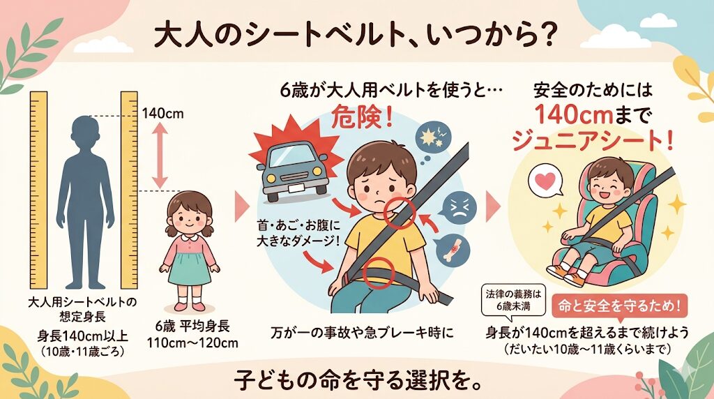 クルムーヴロングEAだとブースターシートの購入が必要になる場合もあり