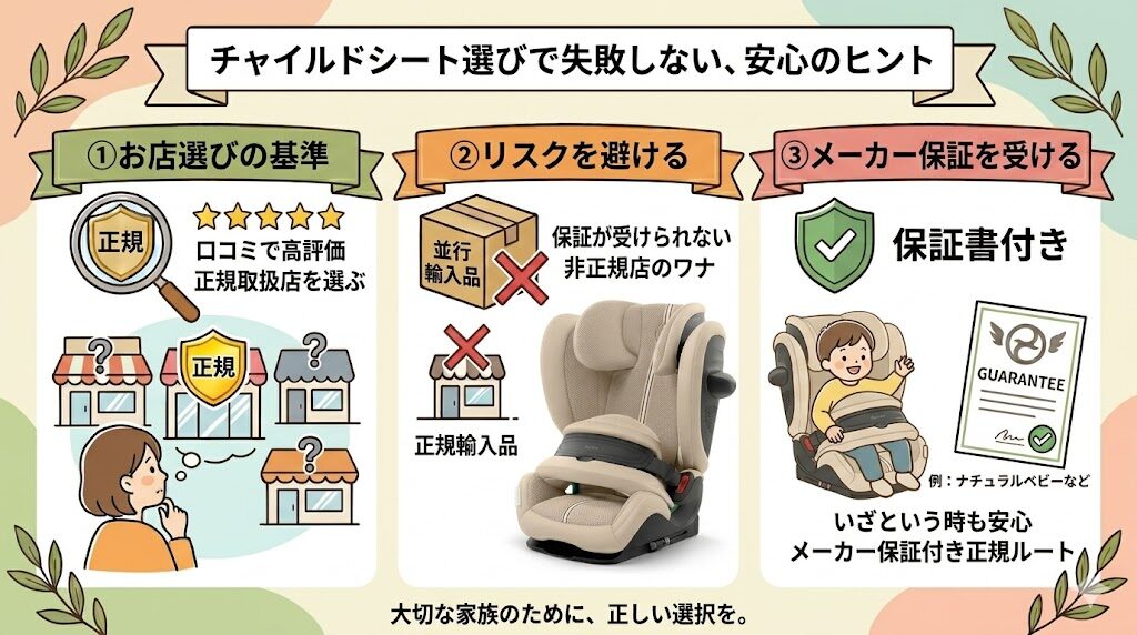 注意点：口コミ評価の高いサイベックス正規店でメーカー保証を受ける