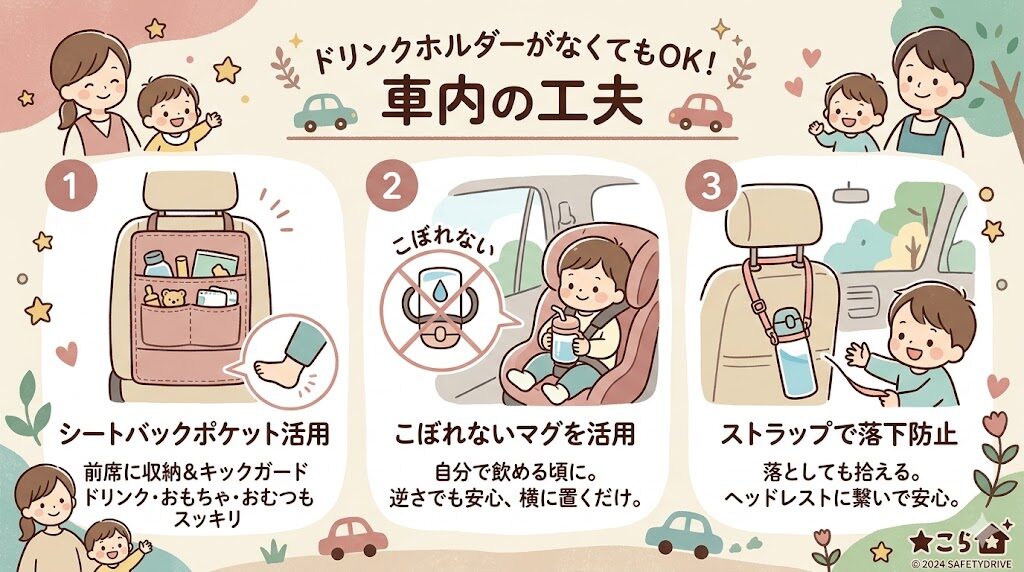 ドリンクホルダーなしが気になる人は以下の対処法がおすすめ