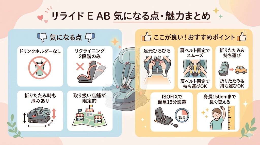 アップリカのリライドE ABの悪い口コミ・良い口コミ