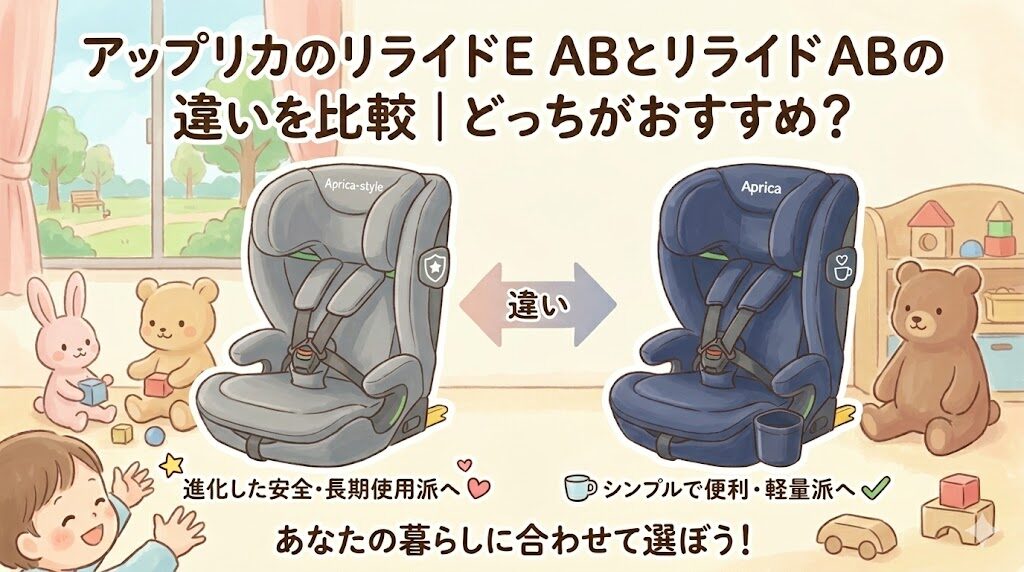 アップリカのリライドE ABとリライドABの違い6つを比較｜どっちがおすすめ？